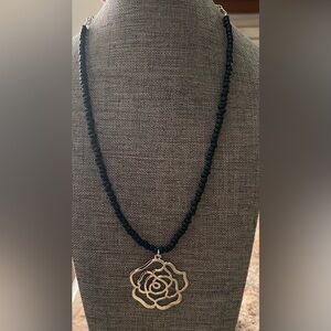 Black Beaded Necklace